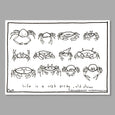 Cartoon of three rows of four crabs. Caption: Life is a crab array, old chum